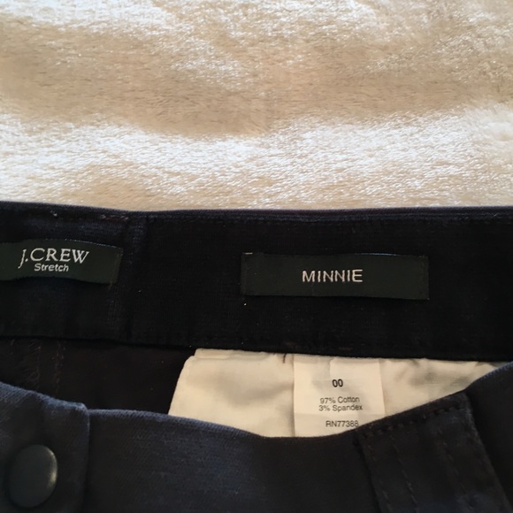 J.Crew stretch Minnie pant, cotton/spandex 00 VGUC - Picture 3 of 7